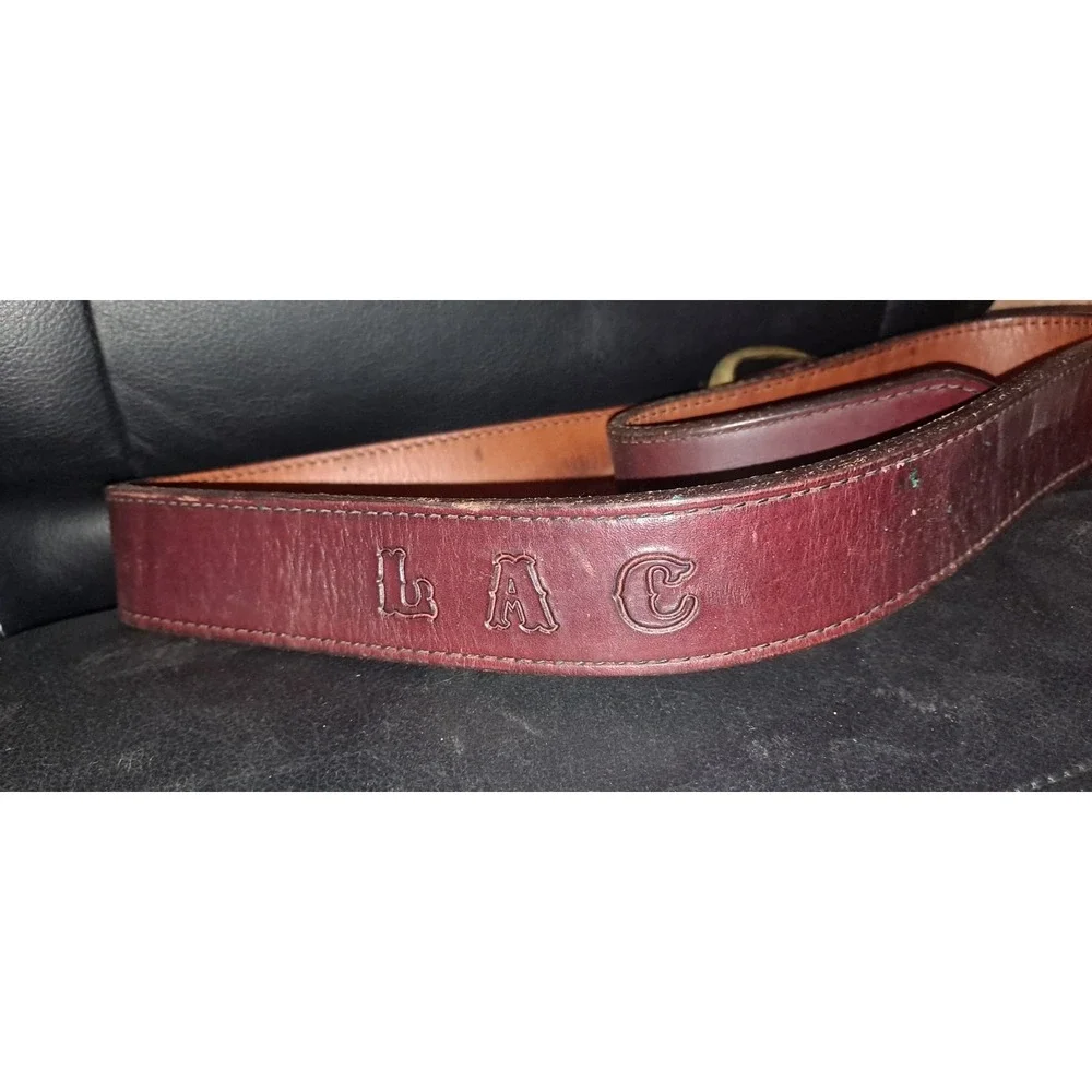 Vintage Leather‎ belt With Initials L A C 46